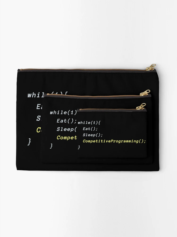 Thumbnail 2 of 4, Zipper Pouch, Competitive Programming designed and sold by Mechashadow.
