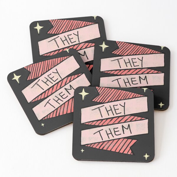 Item preview, they/them pronouns tag clasic Tee designed and sold by TheVibeMerchant.