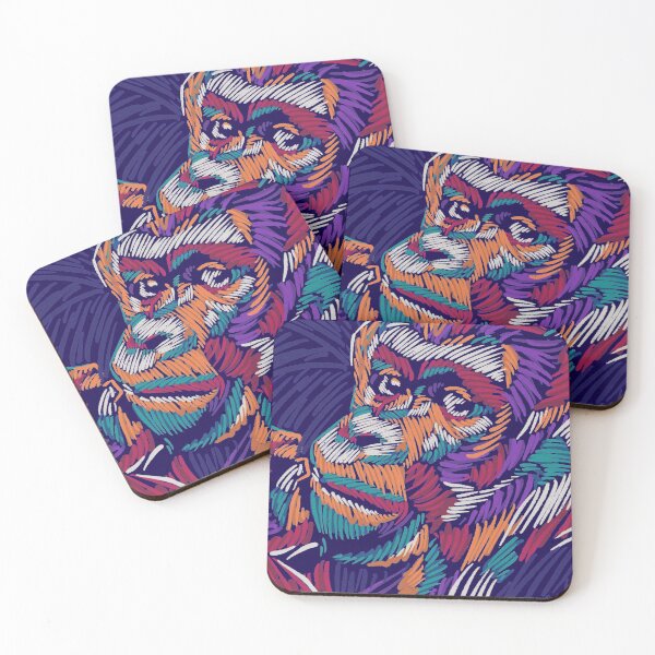 Item preview, Gorilla colorful doodle designed and sold by IcalsaidArt.