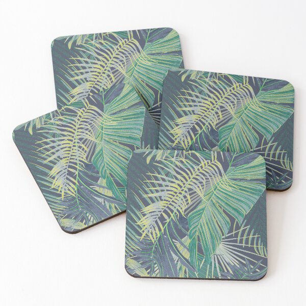 Item preview, Tropical pattern with yellow and green and blue exotic foliage designed and sold by ANAKOTO.