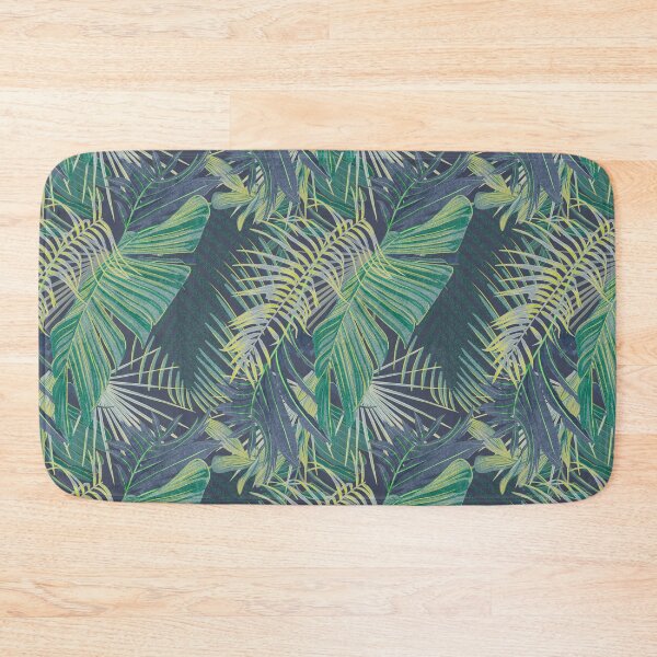 Item preview, Tropical pattern with yellow and green and blue exotic foliage designed and sold by ANAKOTO.