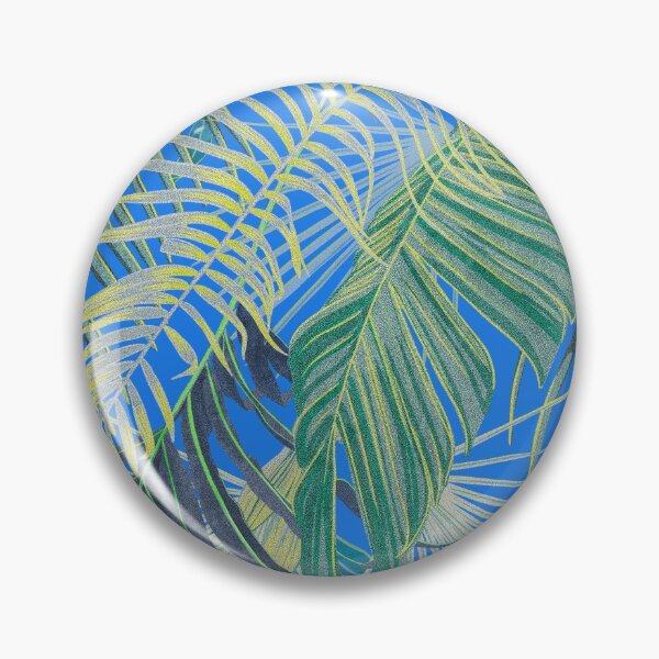 Item preview, Tropical pattern with yellow and green and blue exotic foliage designed and sold by ANAKOTO.