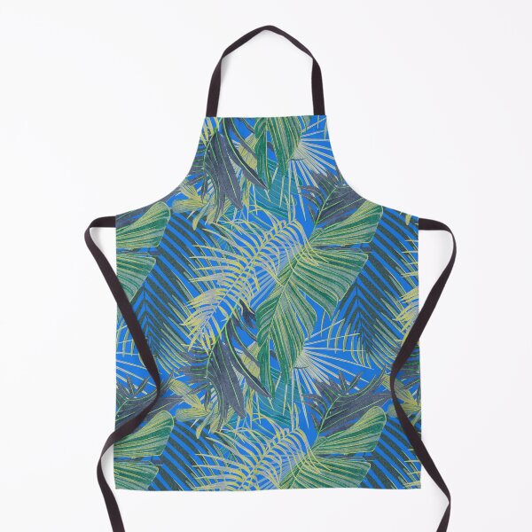 Item preview, Tropical pattern with yellow and green and blue exotic foliage designed and sold by ANAKOTO.