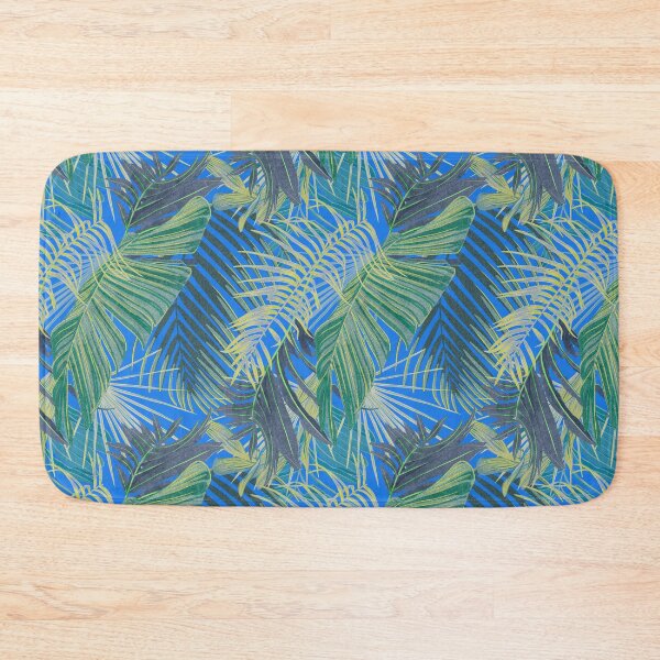 Item preview, Tropical pattern with yellow and green and blue exotic foliage designed and sold by ANAKOTO.