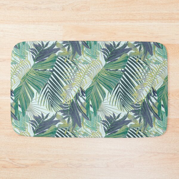 Item preview, Tropical pattern with yellow and green and blue exotic foliage designed and sold by ANAKOTO.