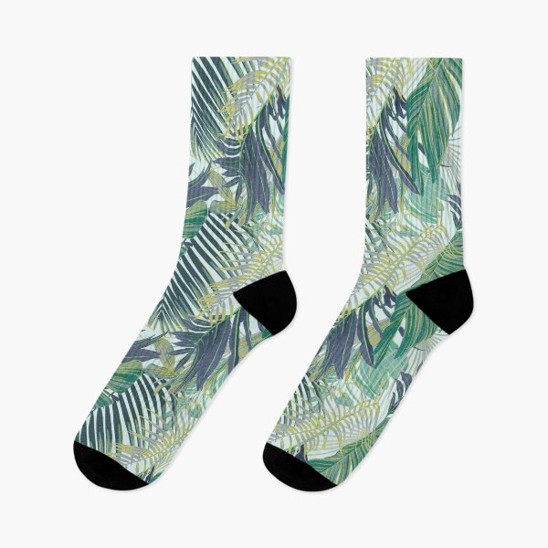 Item preview, Tropical pattern with yellow and green and blue exotic foliage designed and sold by ANAKOTO.