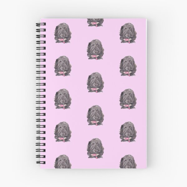 Item preview, Cutie black cockapoo pink background designed and sold by BlueTulip20.