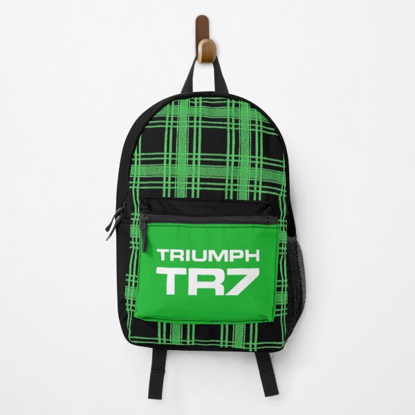 Item preview, Triumph TR7 Green Backpack Tartan + Text - Green designed and sold by CellularSong.
