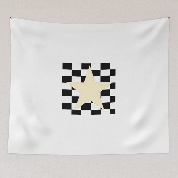 Item preview, Checker Background with pastel yellow star design designed and sold by BeYouAndTrue.