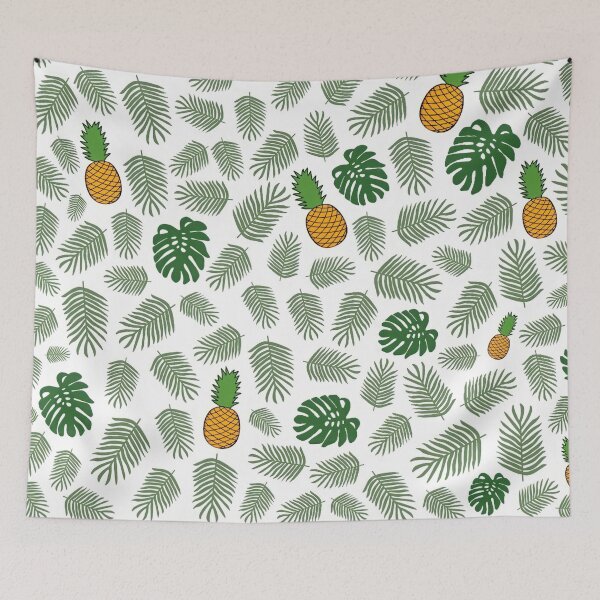 Item preview, Tropical Green Leaves And Pineapple Pattern designed and sold by Barolina.