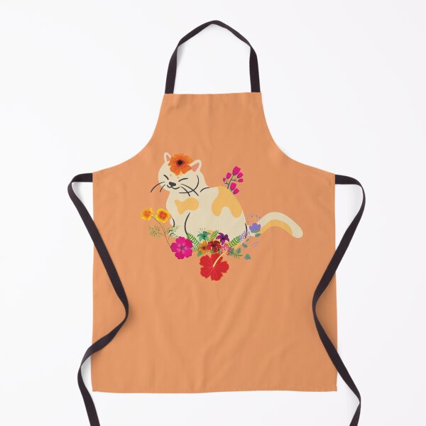 Item preview, Orange Tabby Cat With Colorful Flowers Design designed and sold by EarthArtDesigns.