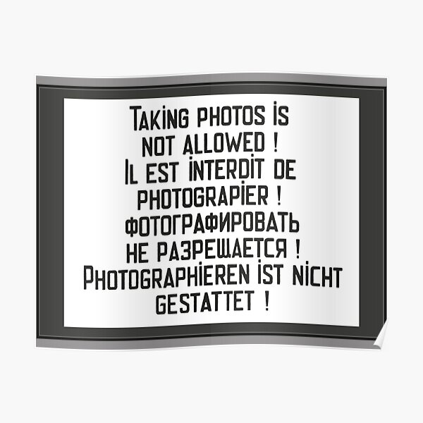 Berghain n'est pas autorisé à prendre des photos à Berlin Poster