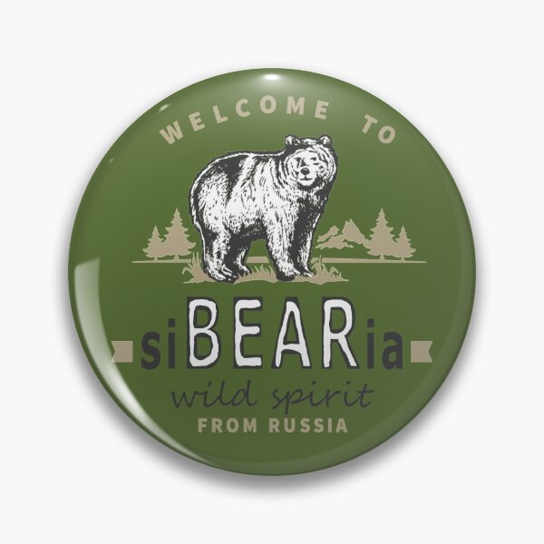 Item preview, Welcome to Siberia with bear from Russia, dark green edition designed and sold by bye-then.