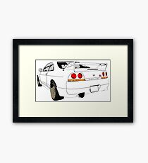 Nissan Skyline R33 GT-R (semi back) Framed Print