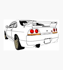 Nissan Skyline R33 GT-R (semi back) Photographic Print