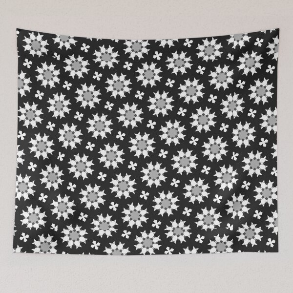 Item preview, Small mandala Seamless Pattern black and white designed and sold by seelya83.