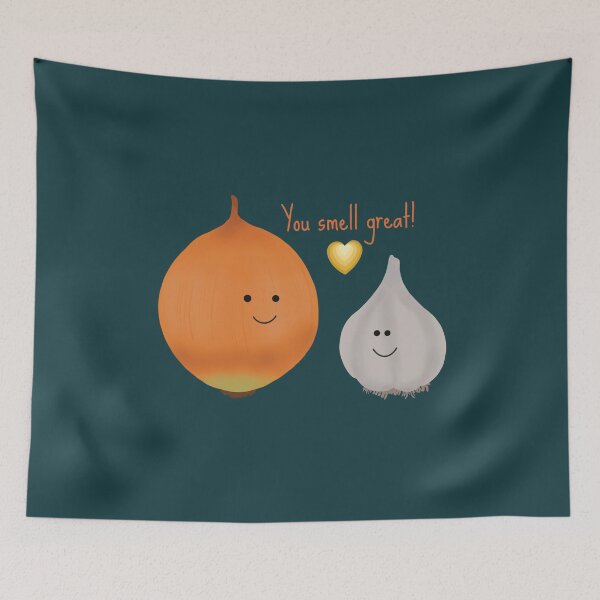 Item preview, Onion and Garlic, You Smell Great (blue) designed and sold by jvcoart.