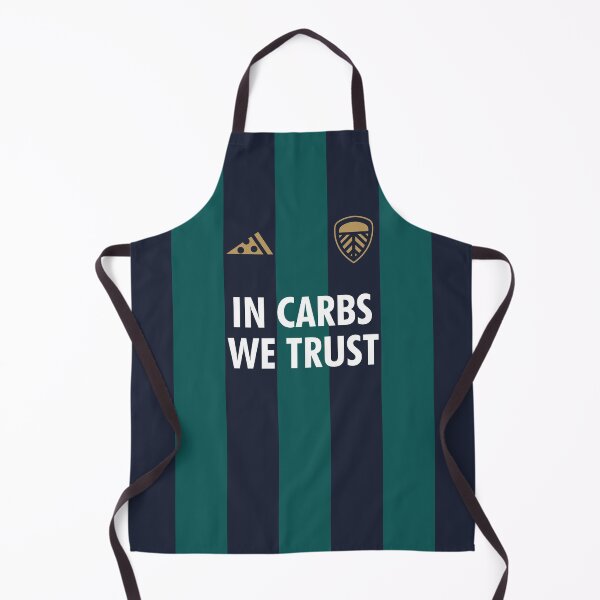 Item preview, Apron Leeds United "In Carbs we trust" designed and sold by LysDesigns.