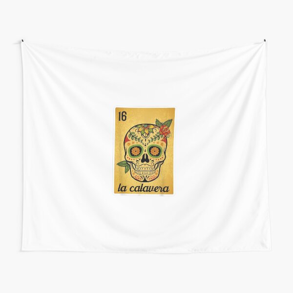 Lotería Mexicana La Calavera Loteria Tela decorativa