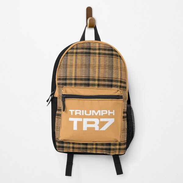 Item preview, Triumph TR7 Tan Backpack Tartan + Text - Tan designed and sold by CellularSong.