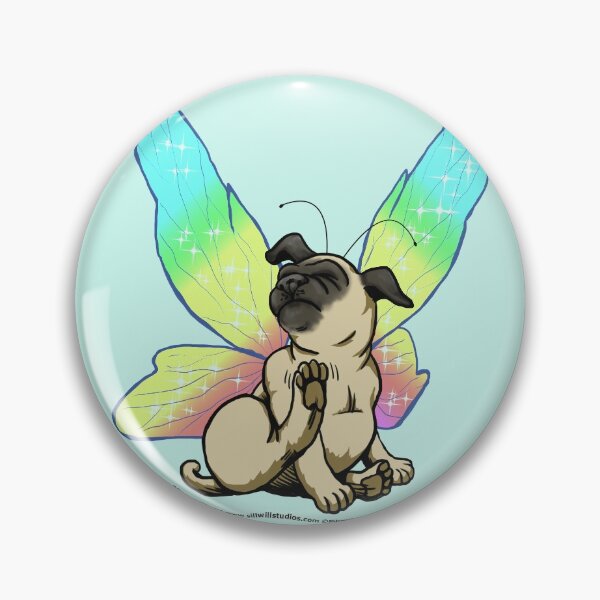 Item preview, Fairy Pug #3 designed and sold by SillWillStudios.
