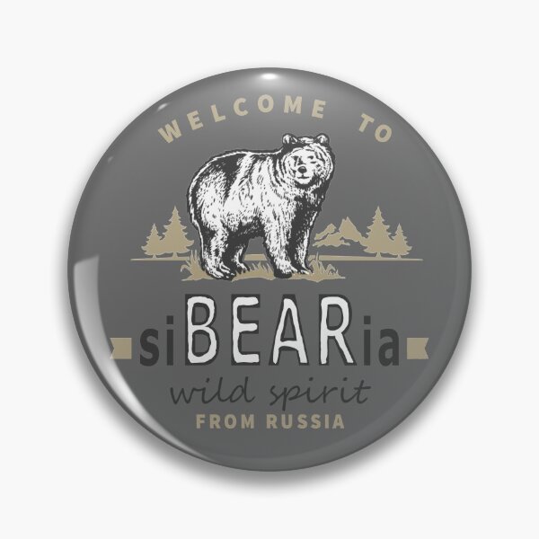 Item preview, Welcome to Siberia with bear from Russia, dark gray edition designed and sold by bye-then.