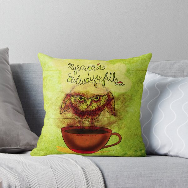 Item preview, What my #Coffee says to me - January 30, 2014 Pillow designed and sold by Jennifer R.  Cook.