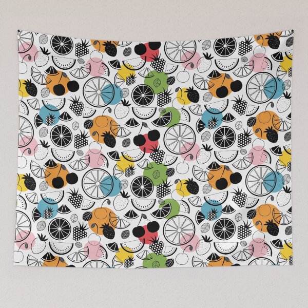 Item preview, Colorful summer pattern with fruits  designed and sold by BarbaraMarini.