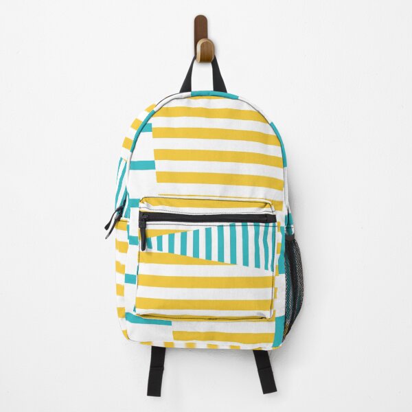 Item preview, Stripes on Stripes - Turquoise and Yellow designed and sold by LAEC-Shop.
