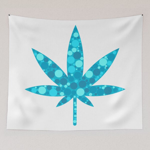 Item preview, Blue Circles Cannabis Leaf designed and sold by John Uttley.
