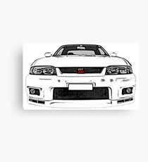 Nissan Skyline R33 GT-R (front) Canvas Print