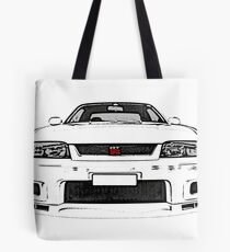 Nissan Skyline R33 GT-R (front) Tote Bag