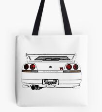 Nissan Skyline R33 GT-R (back) Tote Bag