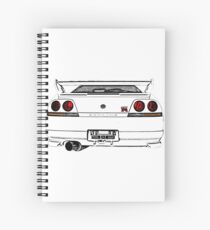 Nissan Skyline R33 GT-R (back) Spiral Notebook