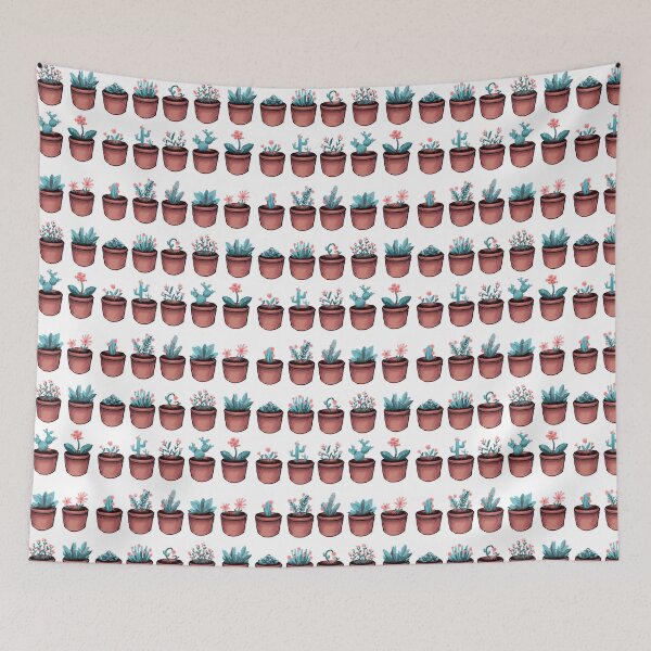 Item preview, cute potted plants pattern  designed and sold by HibiscusHeron.