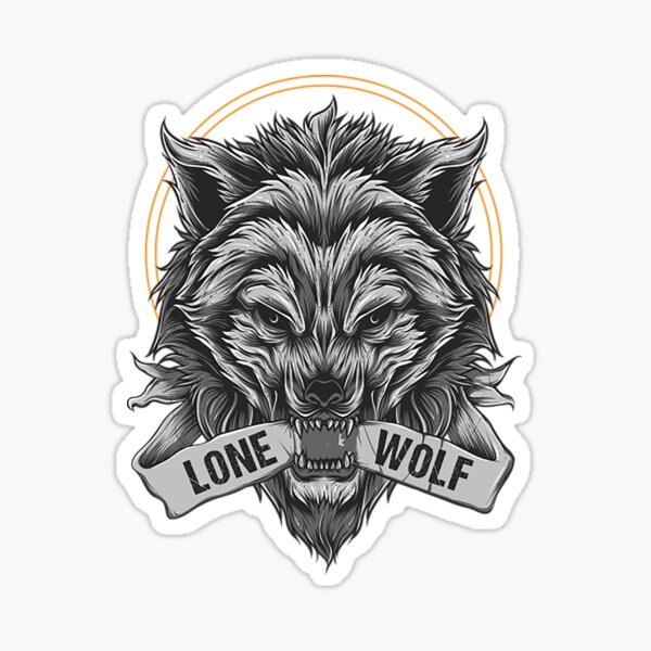 "Lone Wolf Detailed Illustration" Sticker For Sale By Cumarto119 ...