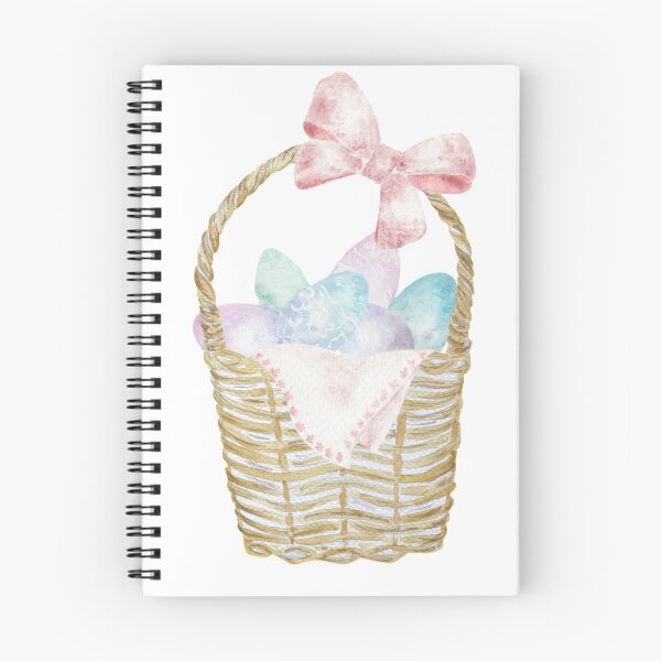 Item preview, Easter Basket with Pastel Eggs designed and sold by paintingbetween.