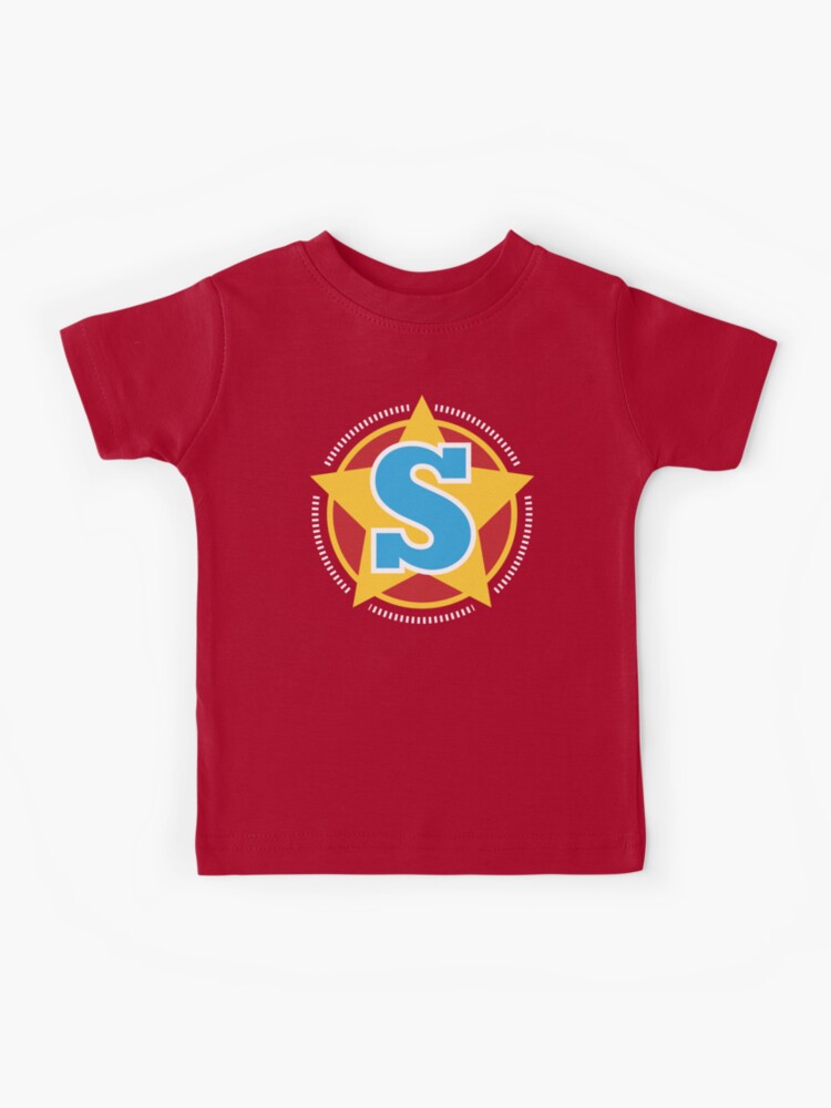 Thumbnail 1 of 2, Kids T-Shirt, Copy of Superhero Letter S. Star and stripes designed and sold by mgulin.