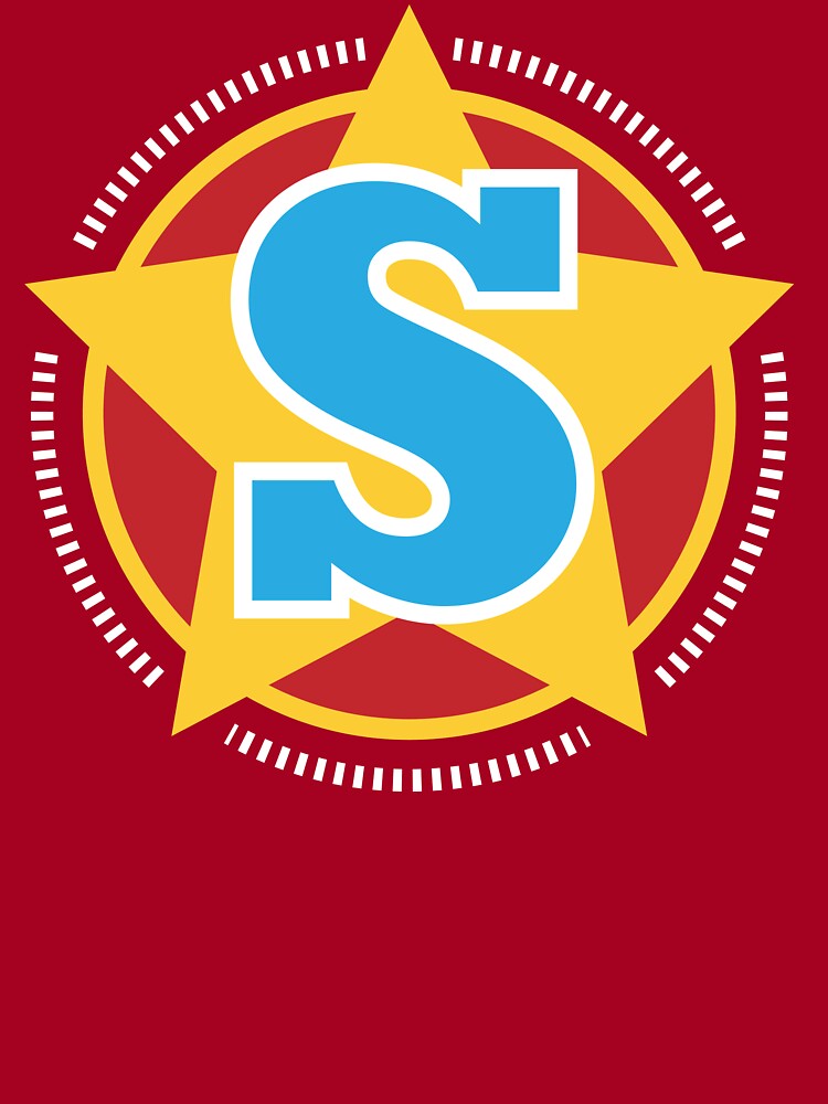Thumbnail 2 of 2, Kids T-Shirt, Copy of Superhero Letter S. Star and stripes designed and sold by mgulin.