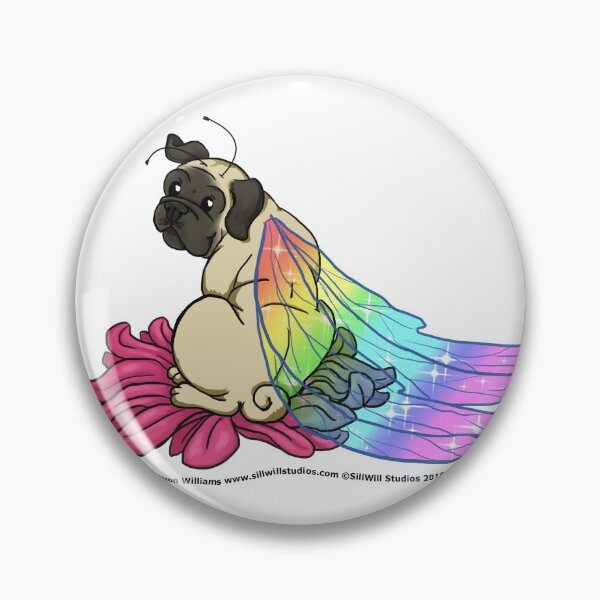 Item preview, Fairy Pug #2 designed and sold by SillWillStudios.
