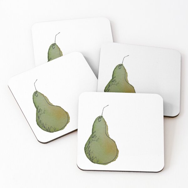 Item preview, Pear | line drawing and watercolour designed and sold by Inti-Inti.