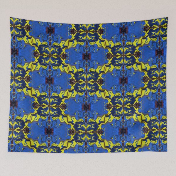 Item preview,  Kallexos-Design- Yellow in Blue- Hippie Fantasy Design designed and sold by Kallexos.