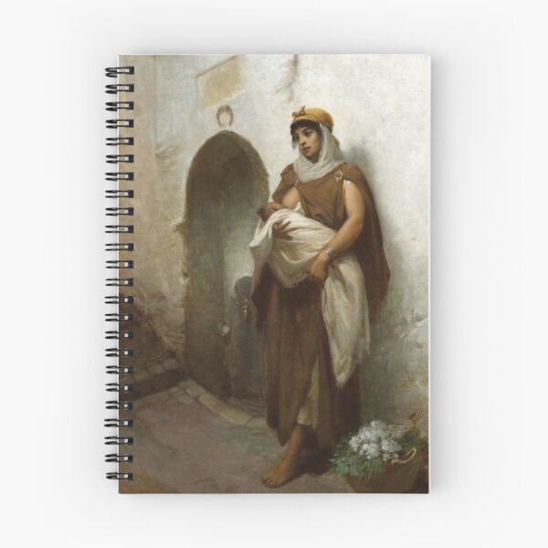 Item preview, original algerian woman holding her little baby designed and sold by kikinafashion.