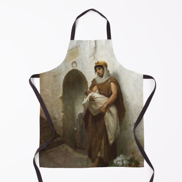 Item preview, original algerian woman holding her little baby designed and sold by kikinafashion.