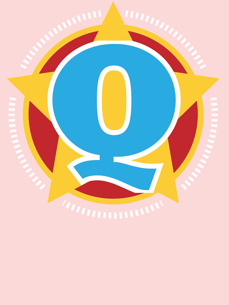 Thumbnail 2 of 2, Kids T-Shirt, Superhero Letter Q. Star and stripes designed and sold by mgulin.