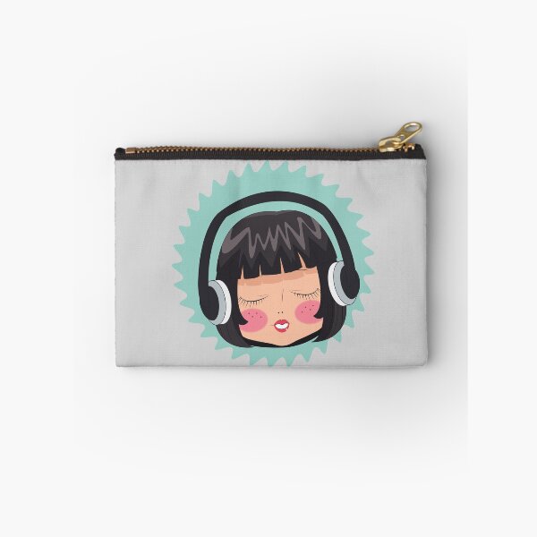 Item preview, Woman Face girl drawing abstract pink abstractface  headphone designed and sold by Queengood.
