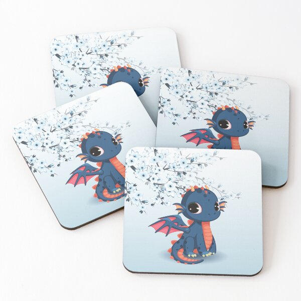 Item preview, Cute Red Blue Chibi Manga Dragon designed and sold by Nina Baydur.