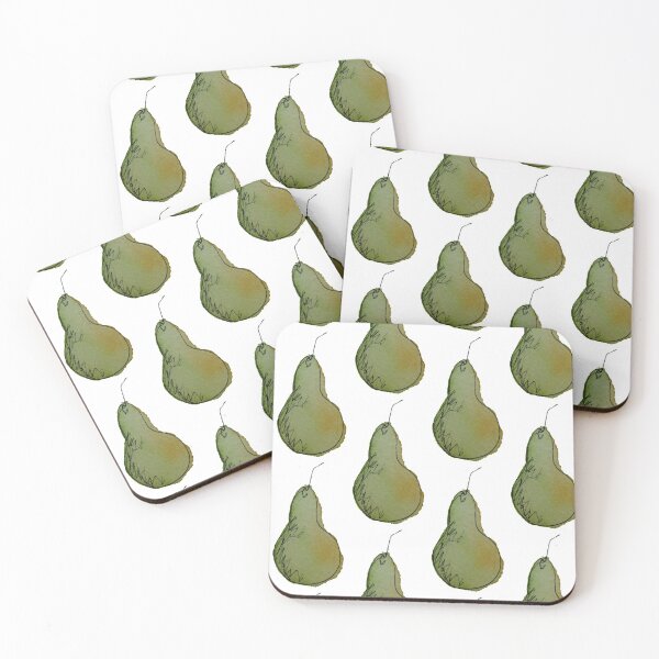 Item preview, Pear pattern | line drawing and watercolour designed and sold by Inti-Inti.