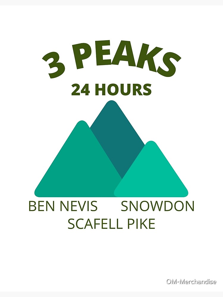 "3 Peaks challenge" Poster by OMMerchandise Redbubble