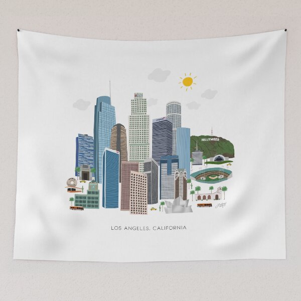 Item preview, Los Angeles Illustration designed and sold by Lindseykayco.